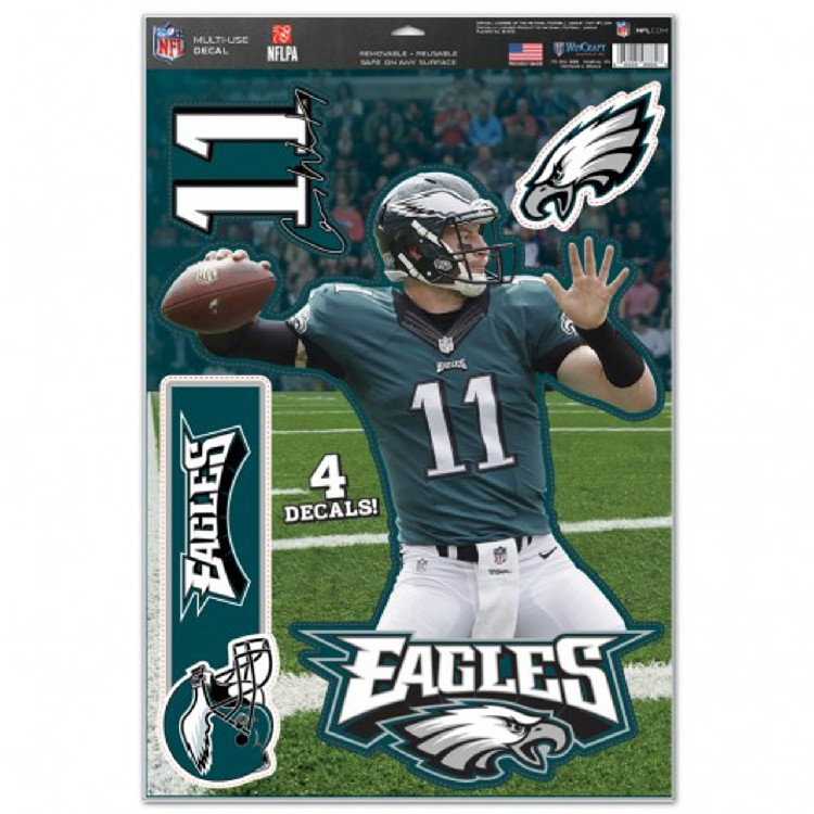 Philadelphia Eagles Decal 11x17 Multi Use Carson Wentz