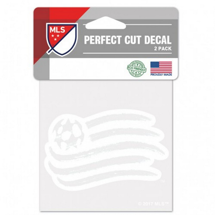 New England Revolution Decal 4x4 Perfect Cut White
