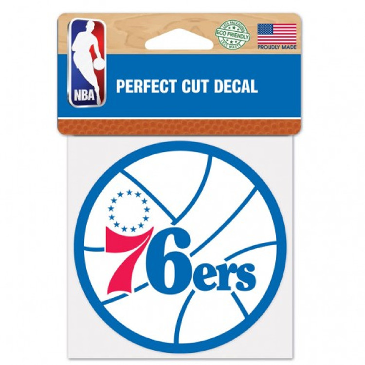 Philadelphia 76ers Decal 4x4 Perfect Cut Color