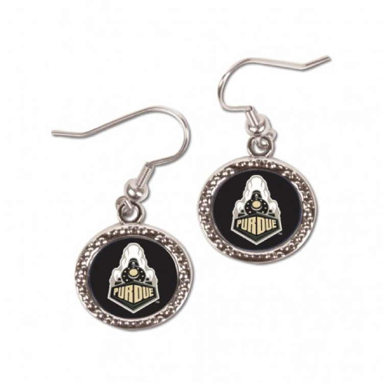 Purdue Boilermakers Earrings Round Style