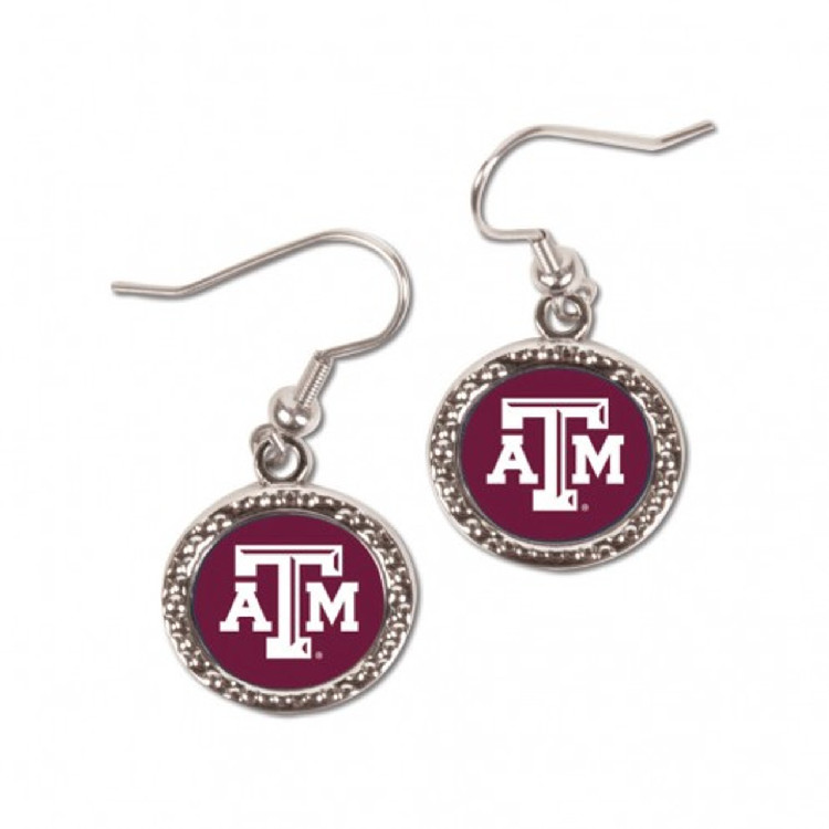 Texas A&M Aggies Earrings Round Style