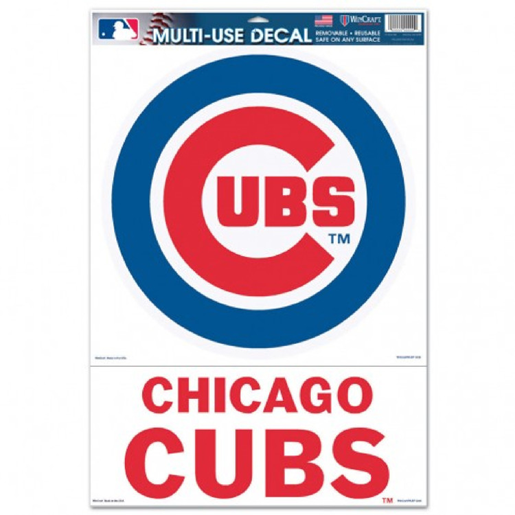 Chicago Cubs Decal 11x17 Ultra 2 Piece Logo