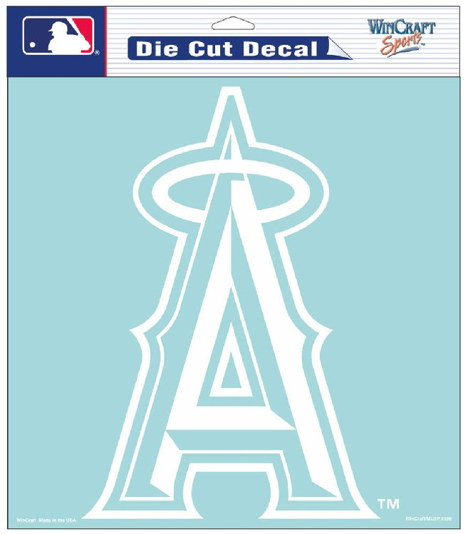 Los Angeles Angels of Anaheim Decal 8x8 Die Cut White