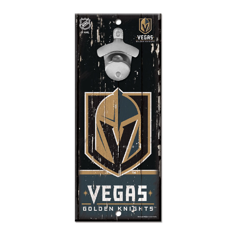 Vegas Golden Knights Sign Wood 5x11 Bottle Opener