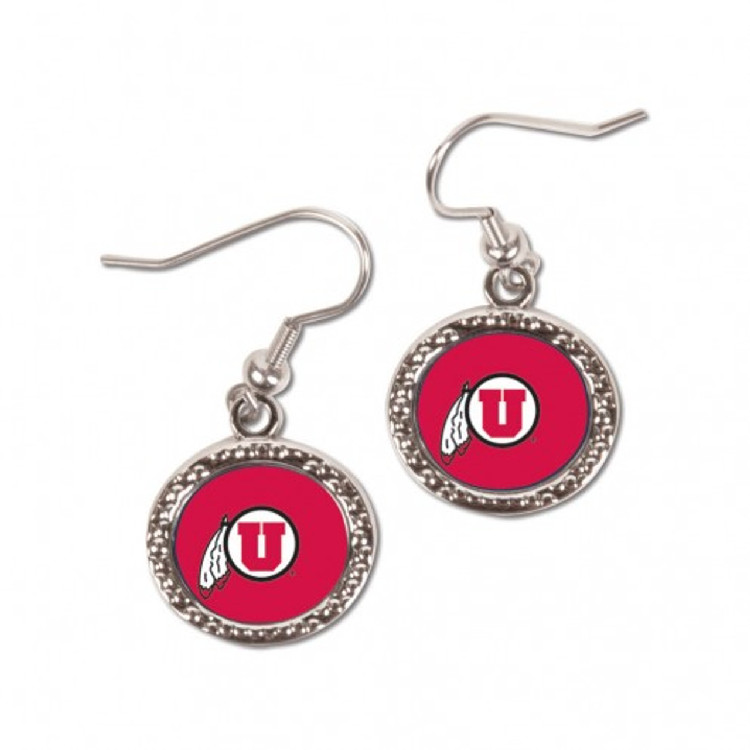 Utah Utes Earrings Round Style