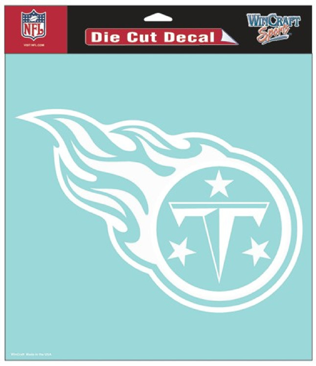 Tennessee Titans Decal 8x8 Perfect Cut White