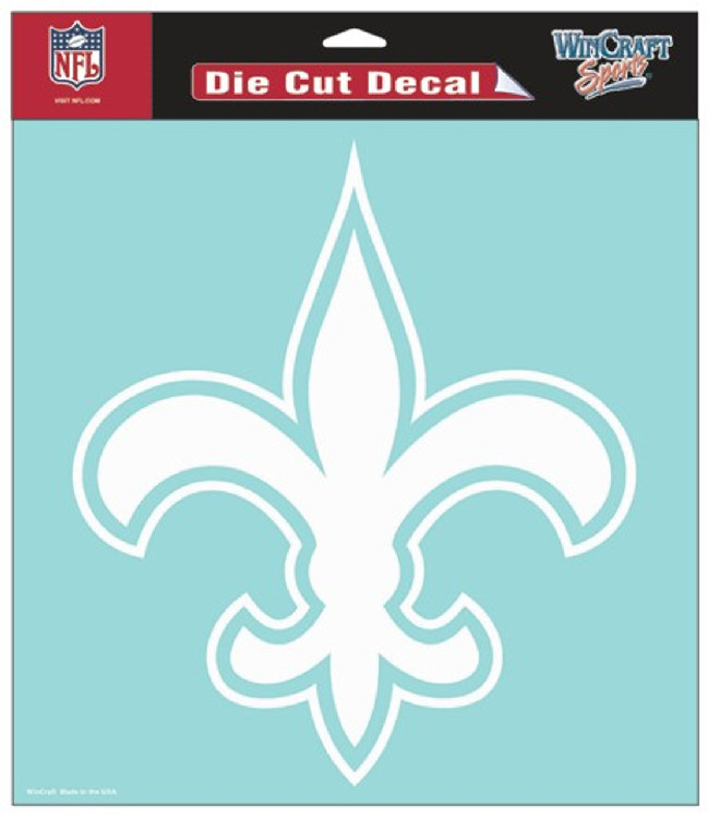 New Orleans Saints Decal 8x8 Die Cut White