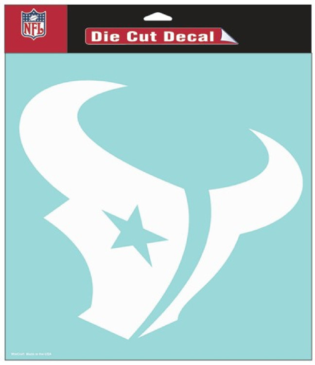 Houston Texans Decal 8x8 Die Cut White