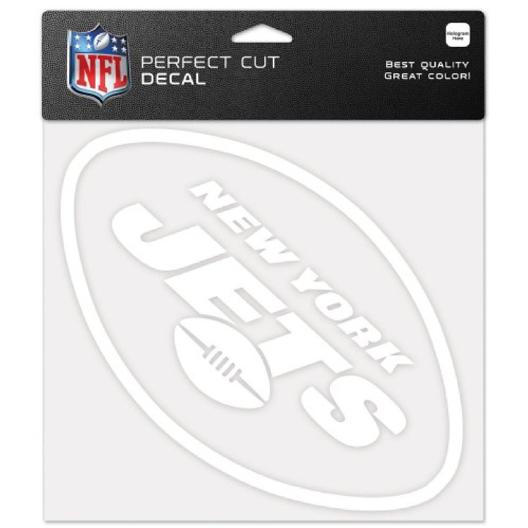 New York Jets Decal 8x8 Die Cut White