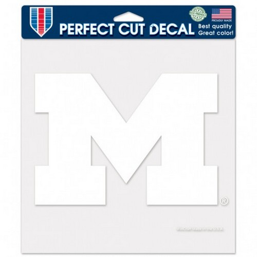 Wincraft Michigan Wolverines Decal 8x8 Die Cut White -