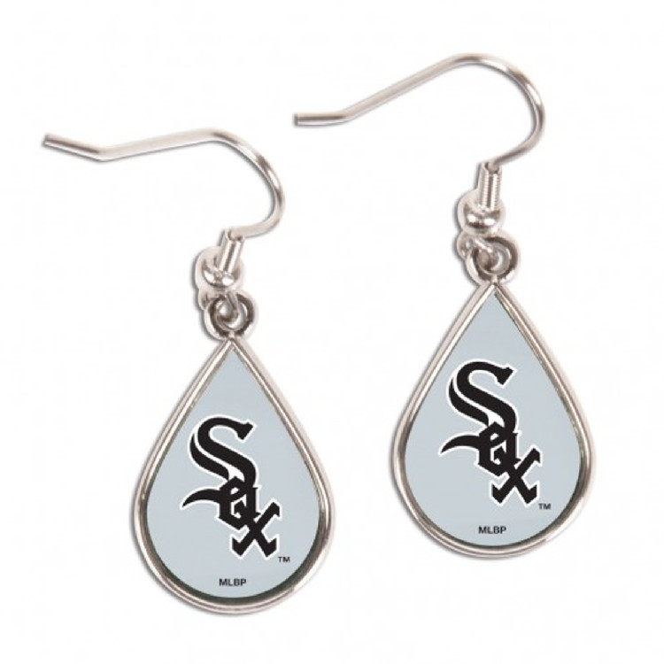 Chicago White Sox Earrings Tear Drop Style