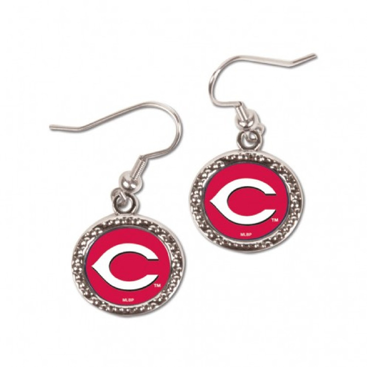 Cincinnati Reds Earrings Round Design