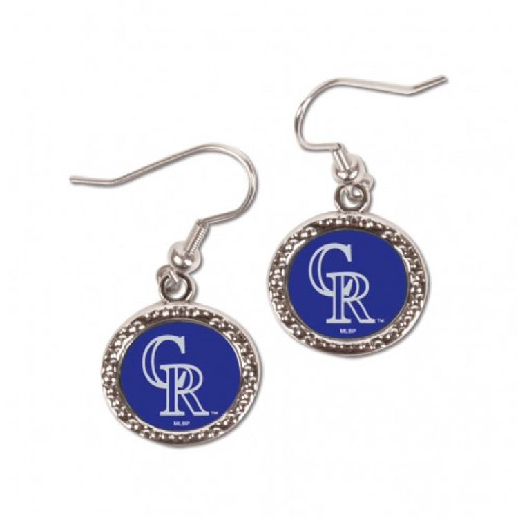 Colorado Rockies Earrings Round Design