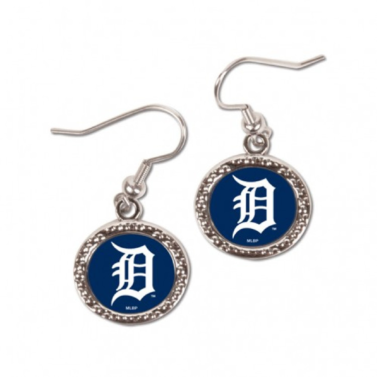 Detroit Tigers Earrings Round Design