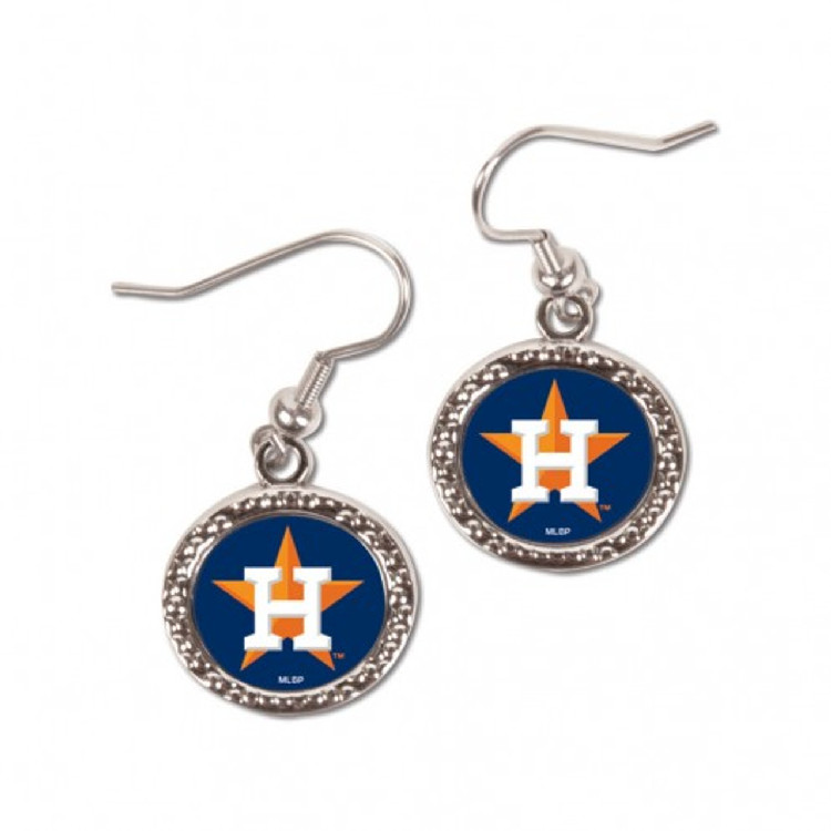 Houston Astros Earrings Round Design