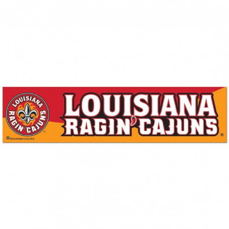 Louisiana-Lafayette Ragin Cajuns Decal 3x12 Bumper Strip Style