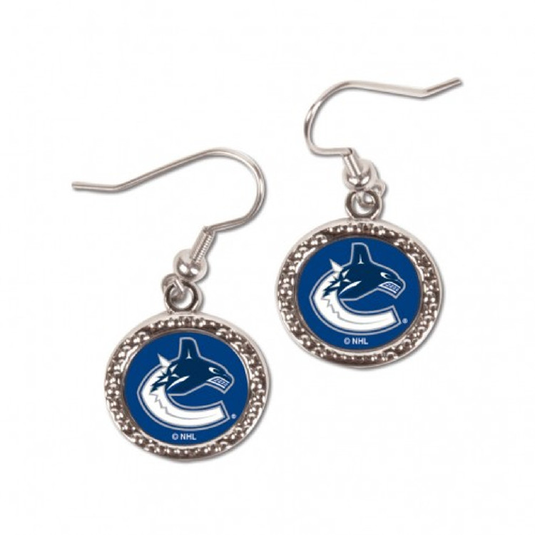 Vancouver Canucks Earrings Round Style