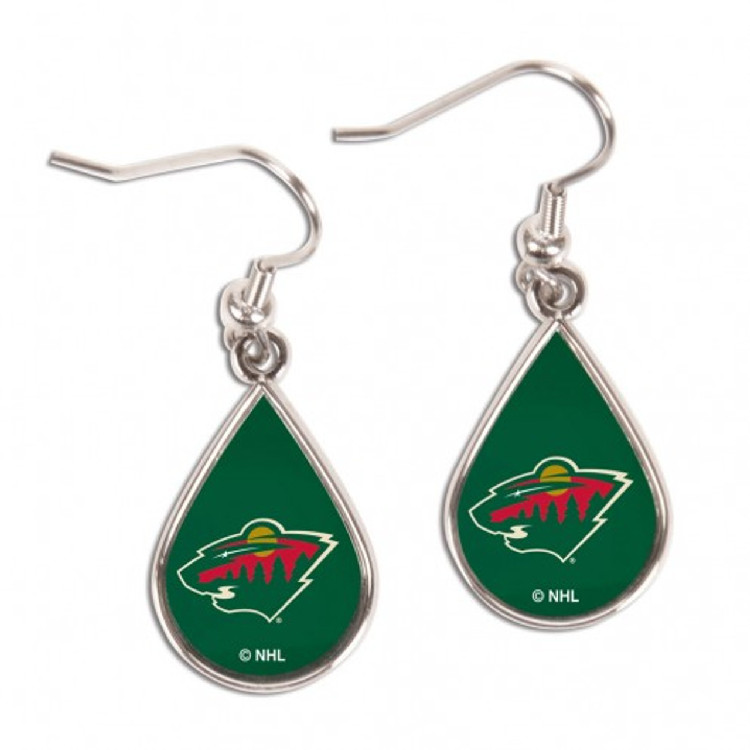 Minnesota Wild Earrings Tear Drop Style