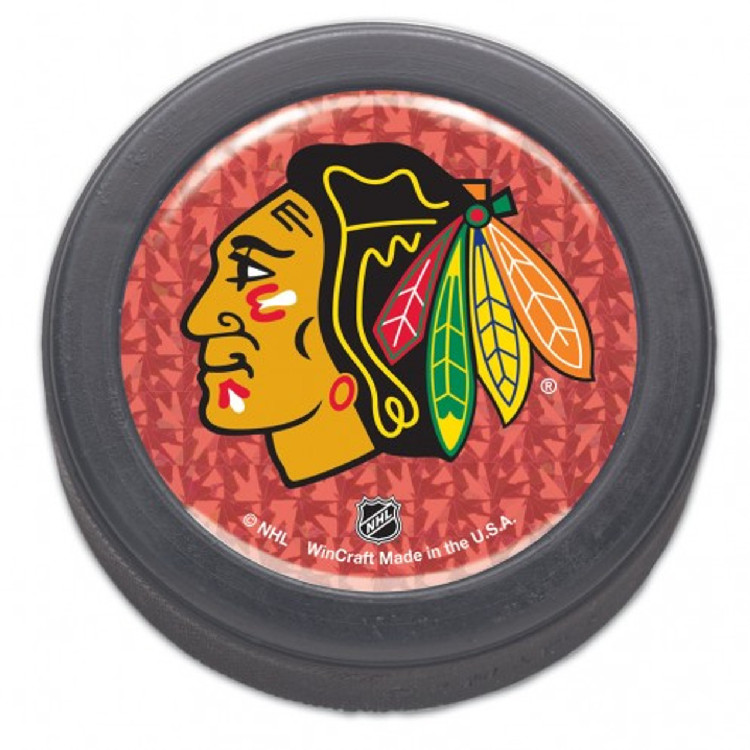 Chicago Blackhawks Domed Hockey Puck - Packaged - Prismatic