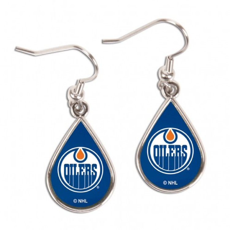 Edmonton Oilers Earrings Tear Drop Style