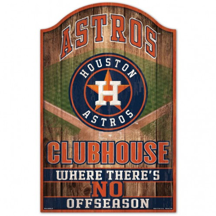 Houston Astros Sign 11x17 Wood Fan Cave Design