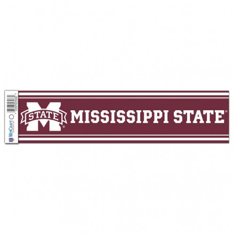 Mississippi State Bulldogs Decal 3x12 Bumper Strip Style