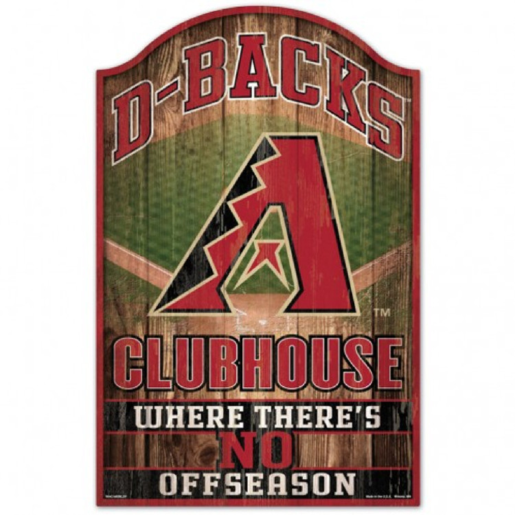 Arizona Diamondbacks Sign 11x17 Wood Fan Cave Design