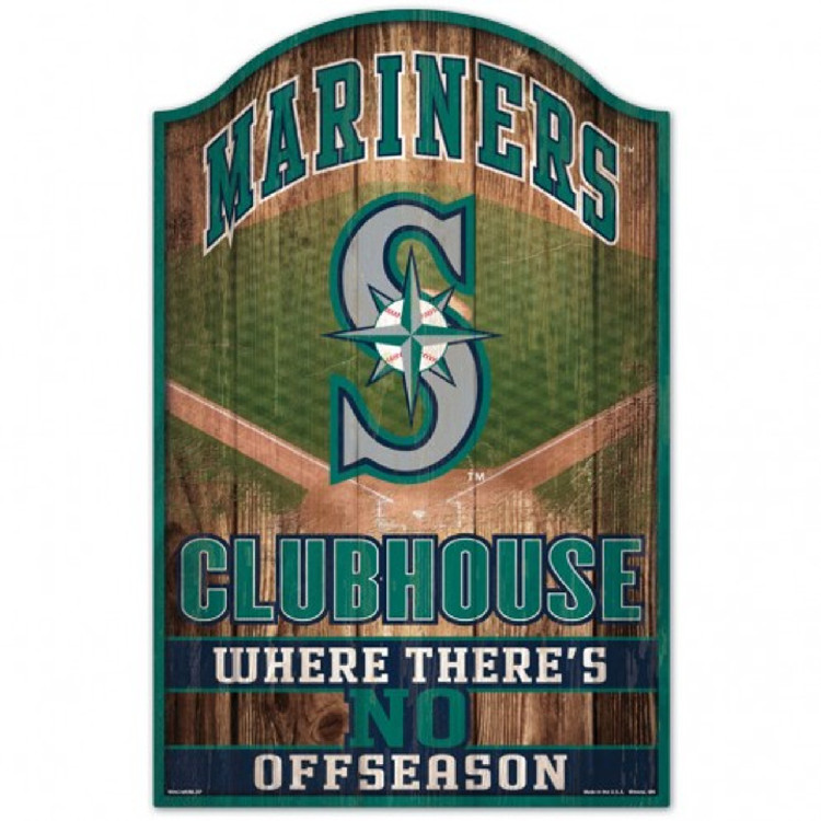 Seattle Mariners Sign 11x17 Wood Fan Cave Design