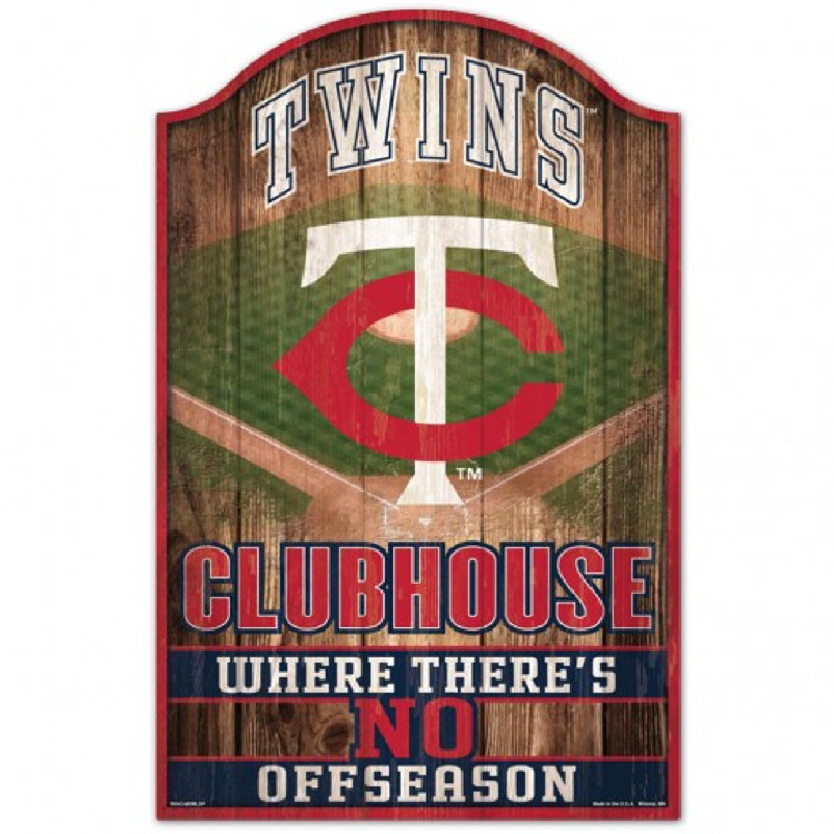 Minnesota Twins Sign 11x17 Wood Fan Cave Design