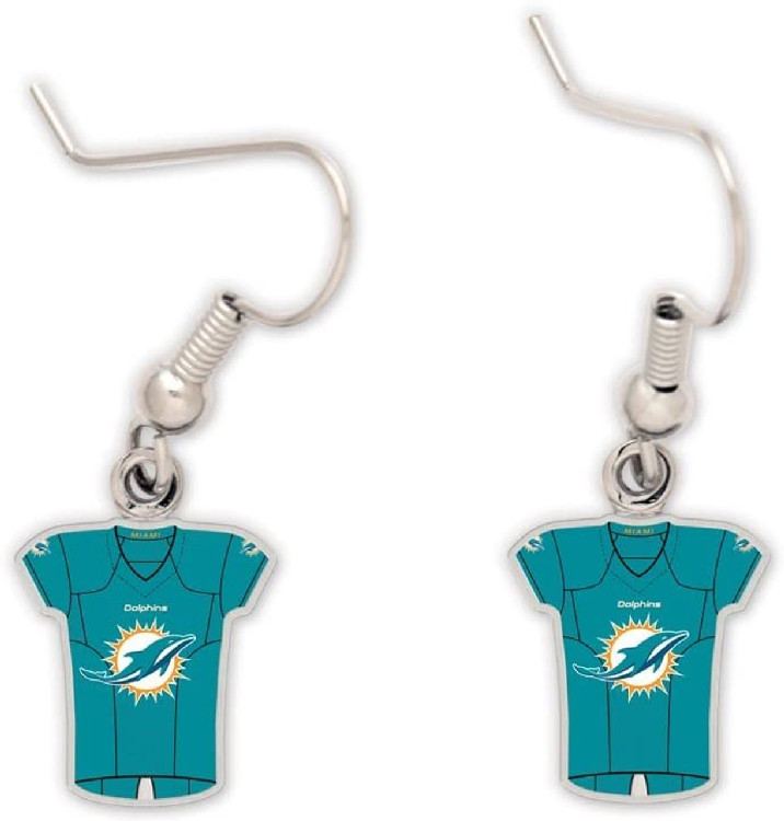 Miami Dolphins Earrings Jersey Style