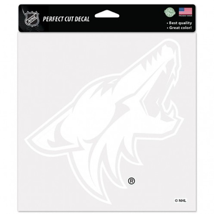 Arizona Coyotes Decal 8x8 Perfect Cut White