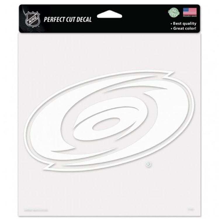 Carolina Hurricanes Decal 8x8 Perfect Cut White