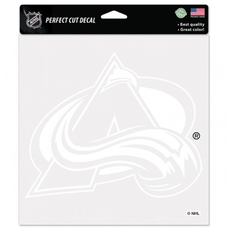 Colorado Avalanche Decal 8x8 Perfect Cut White