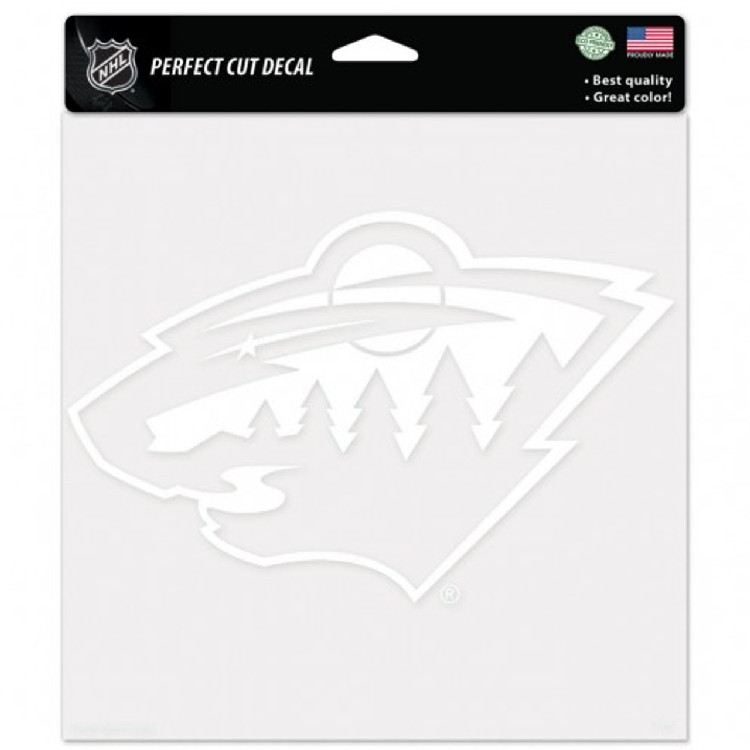 Minnesota Wild Decal 8x8 Perfect Cut White