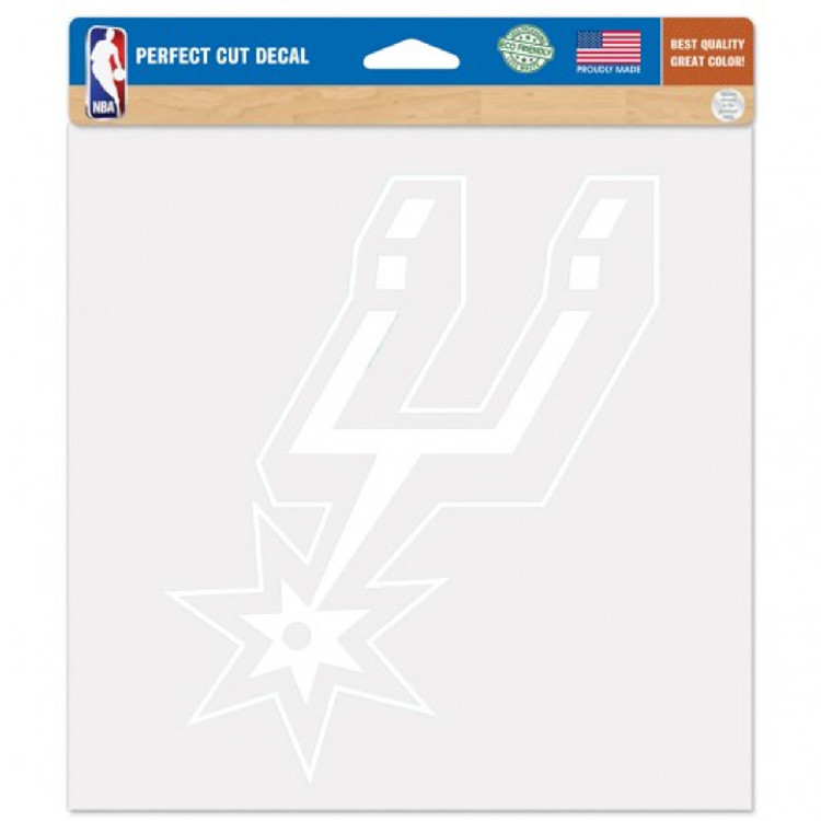 San Antonio Spurs Decal 8x8 Die Cut White