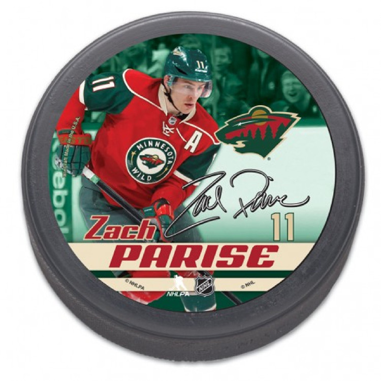 Minnesota Wild Hockey Puck - Zach Parise