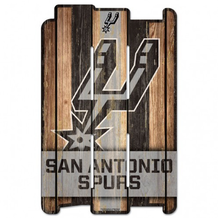 San Antonio Spurs Sign 11x17 Wood Fence Style