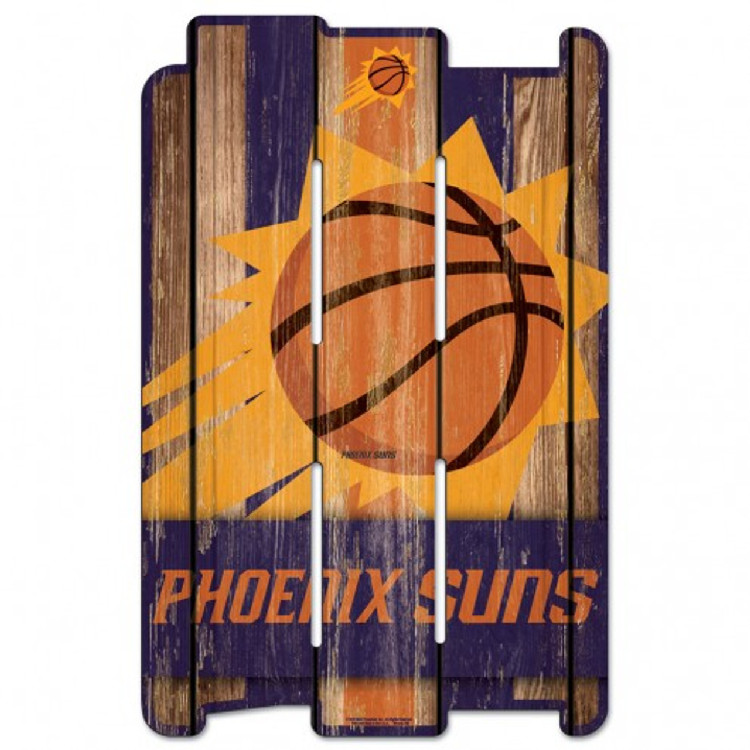 Phoenix Suns Sign 11x17 Wood Fence Style