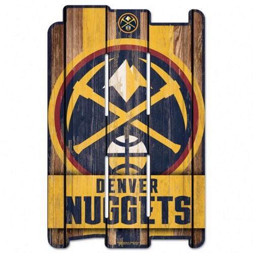Wincraft Denver Nuggets Sign 11x17 Wood Fence Style -
