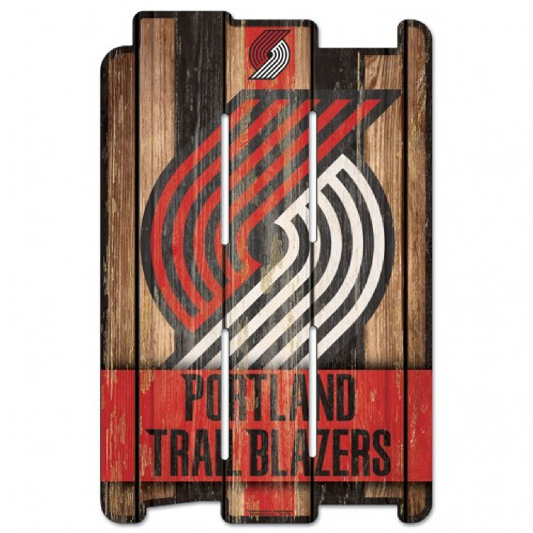 Portland Trail Blazers Sign 11x17 Wood Fence Style