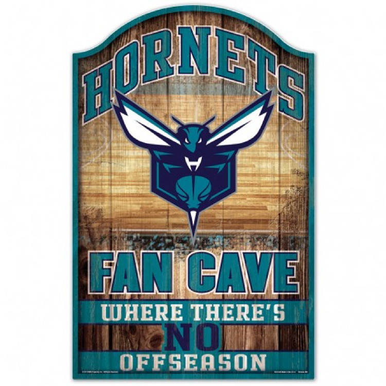 Charlotte Hornets Sign 11x17 Wood Fan Cave Design