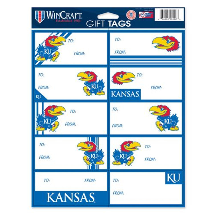 Kansas Jayhawks Gift Tags