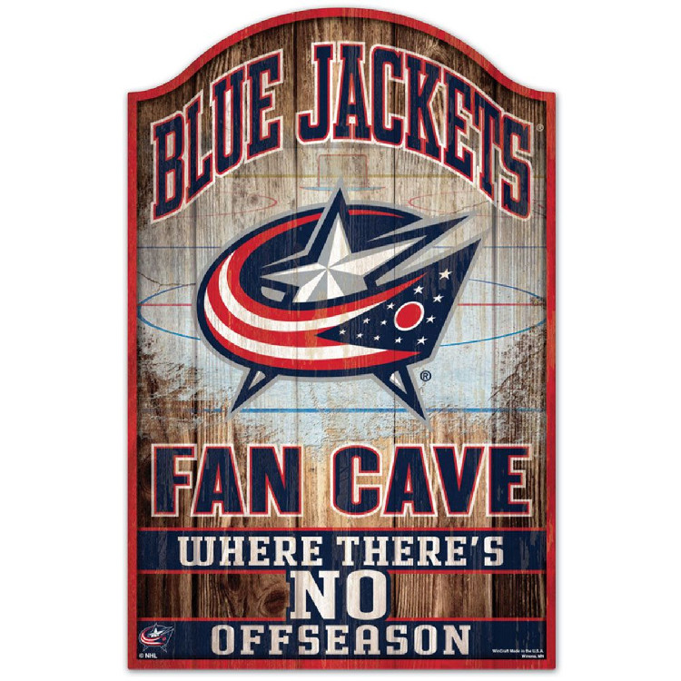 Columbus Blue Jackets Sign 11x17 Wood Fan Cave Design