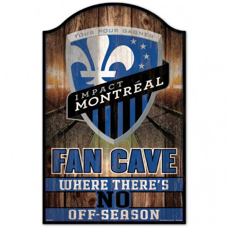 Montreal Impact Sign 11x17 Wood Fan Cave Design