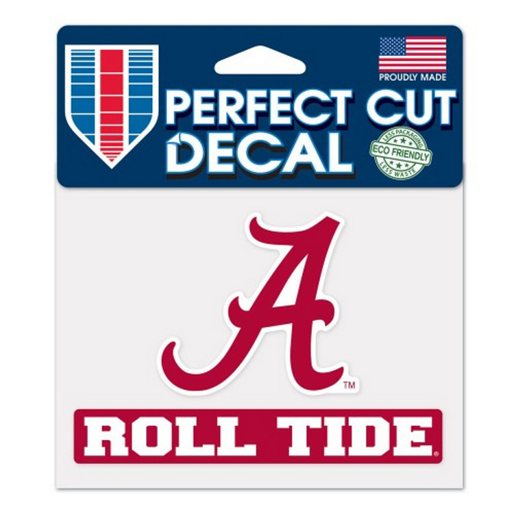 Alabama Crimson Tide Decal 4.5x5.75 Perfect Cut Color Roll Tide Design