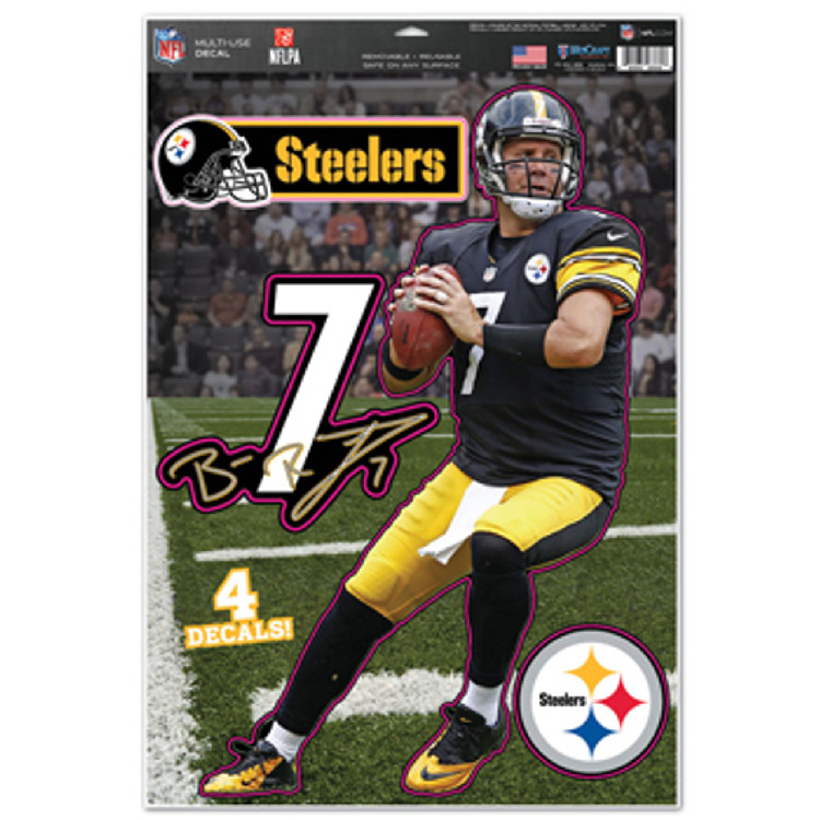 Pittsburgh Steelers Ben Roethlisberger Decal 11x17 Multi Use