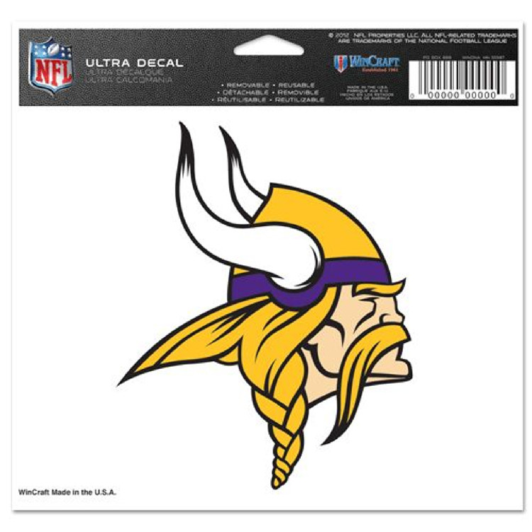 Minnesota Vikings Decal 5x6 Ultra Color