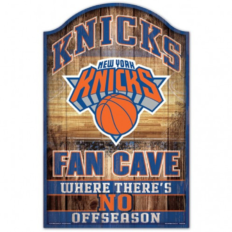 New York Knicks Sign 11x17 Wood Fan Cave Design