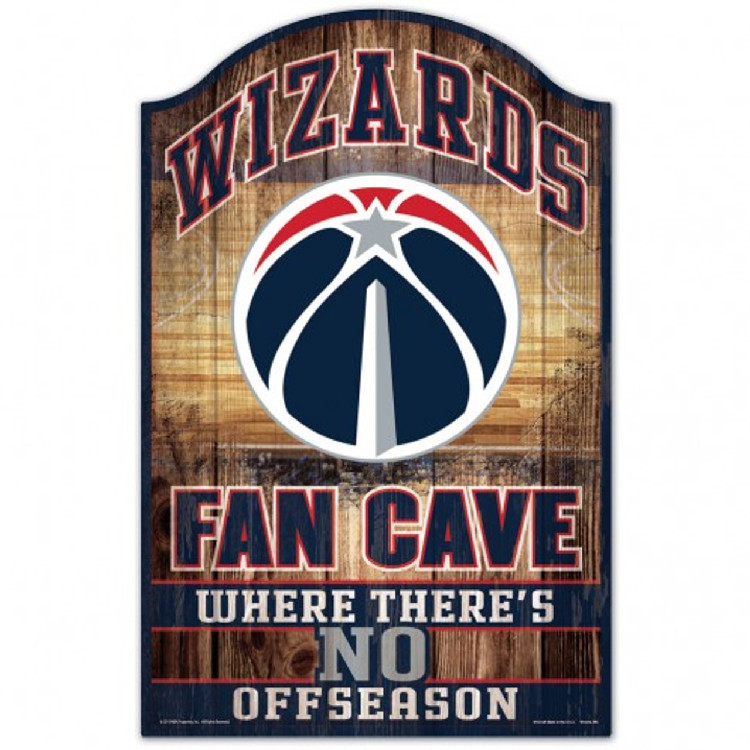 Washington Wizards Sign 11x17 Wood Fan Cave Design