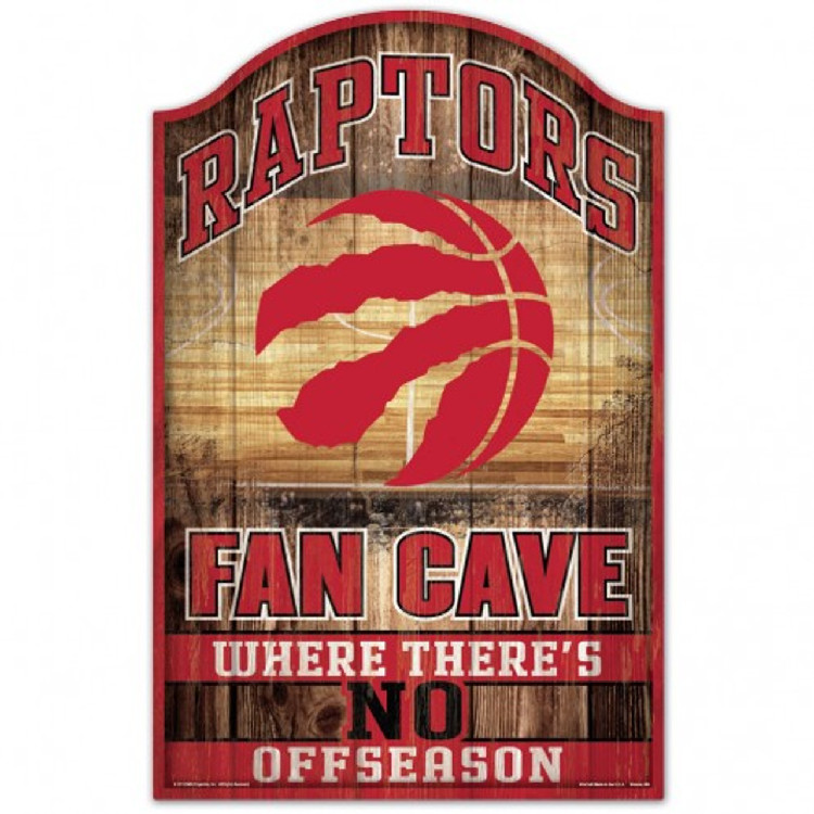 Toronto Raptors Sign 11x17 Wood Fan Cave Design